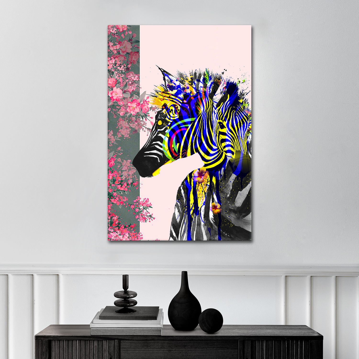 Aquarellbilder, Poster &amp; Wandbilder mit Wasserfarben Zebra abgebildet