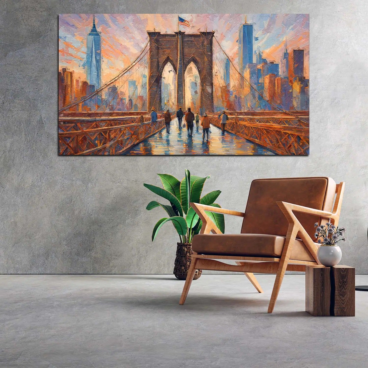 Wandbild mit New York USA Pop Art
