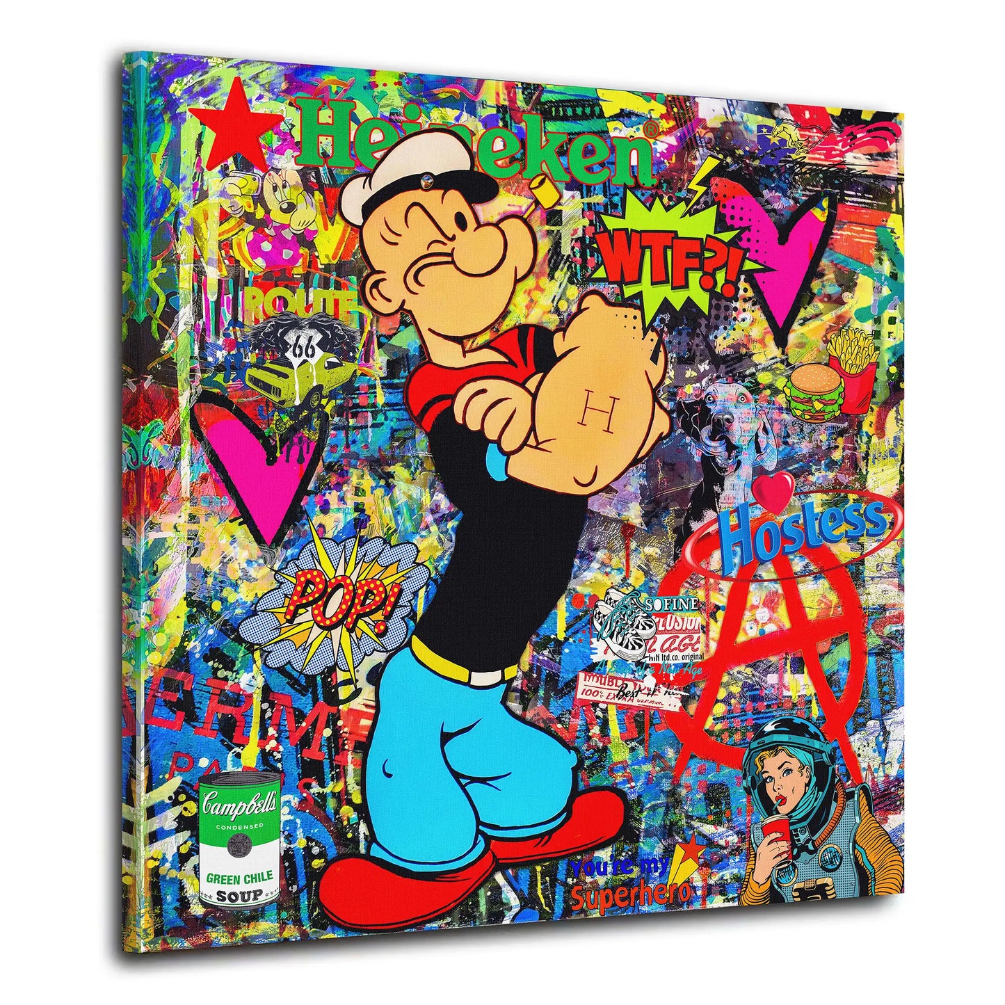 Wandbild Street Art Seemann Pop Art Comic