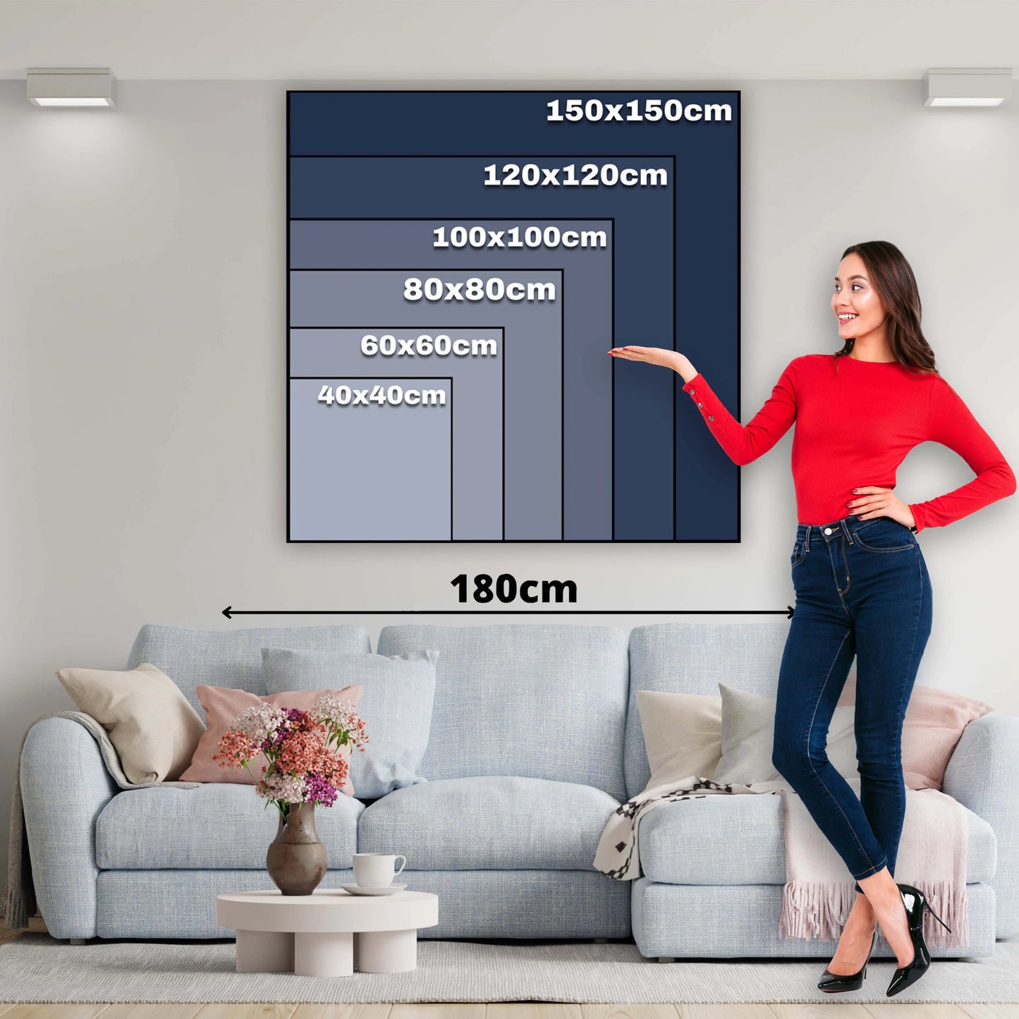 Wandbild Lippen Frauengesicht goldene Akzente Lifestyle