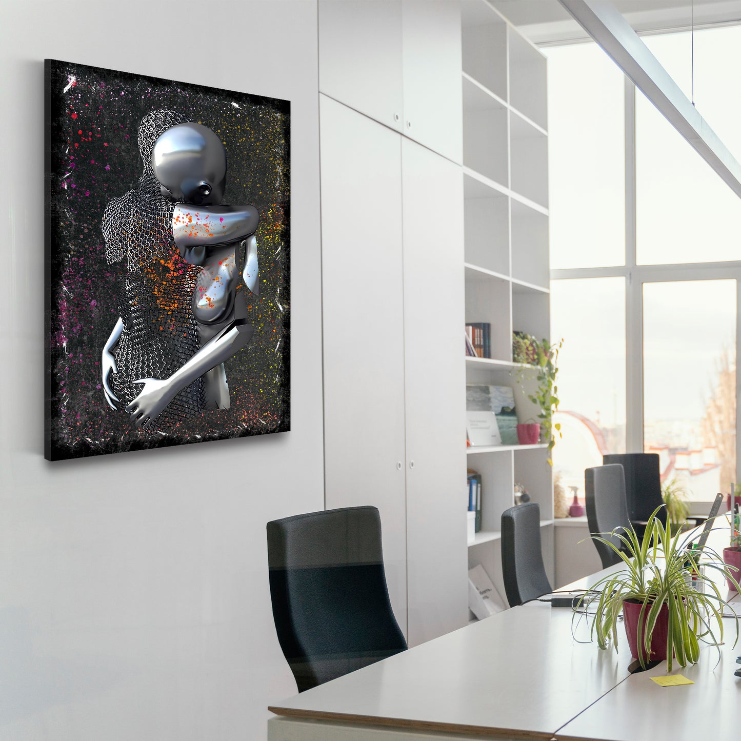 Wandbild Abstract Metallfiguren Metallic Kunst Colour