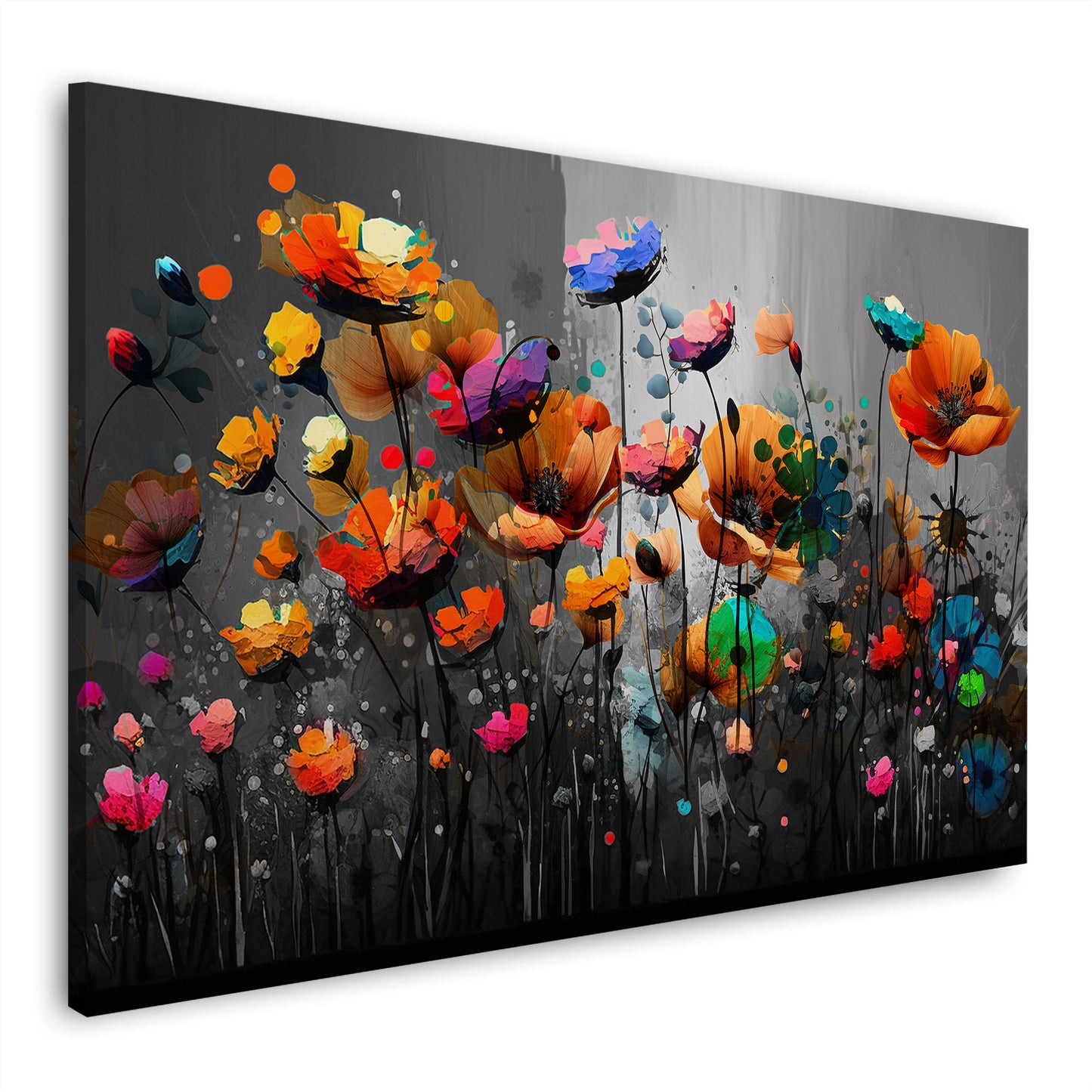 Wandbild abstrakt Blumen Colour