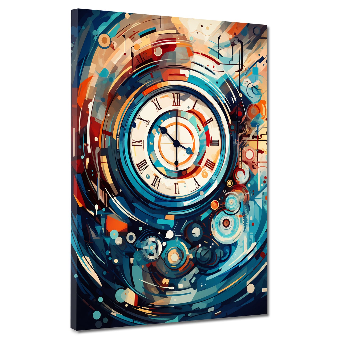 Wandbild Abstrakt Uhr Painting Style