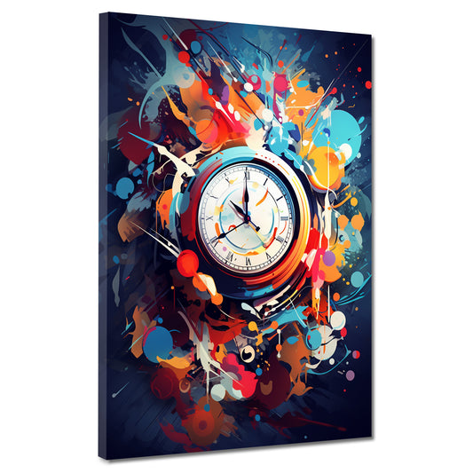 Wandbild Abstrakt Uhr Pop Art
