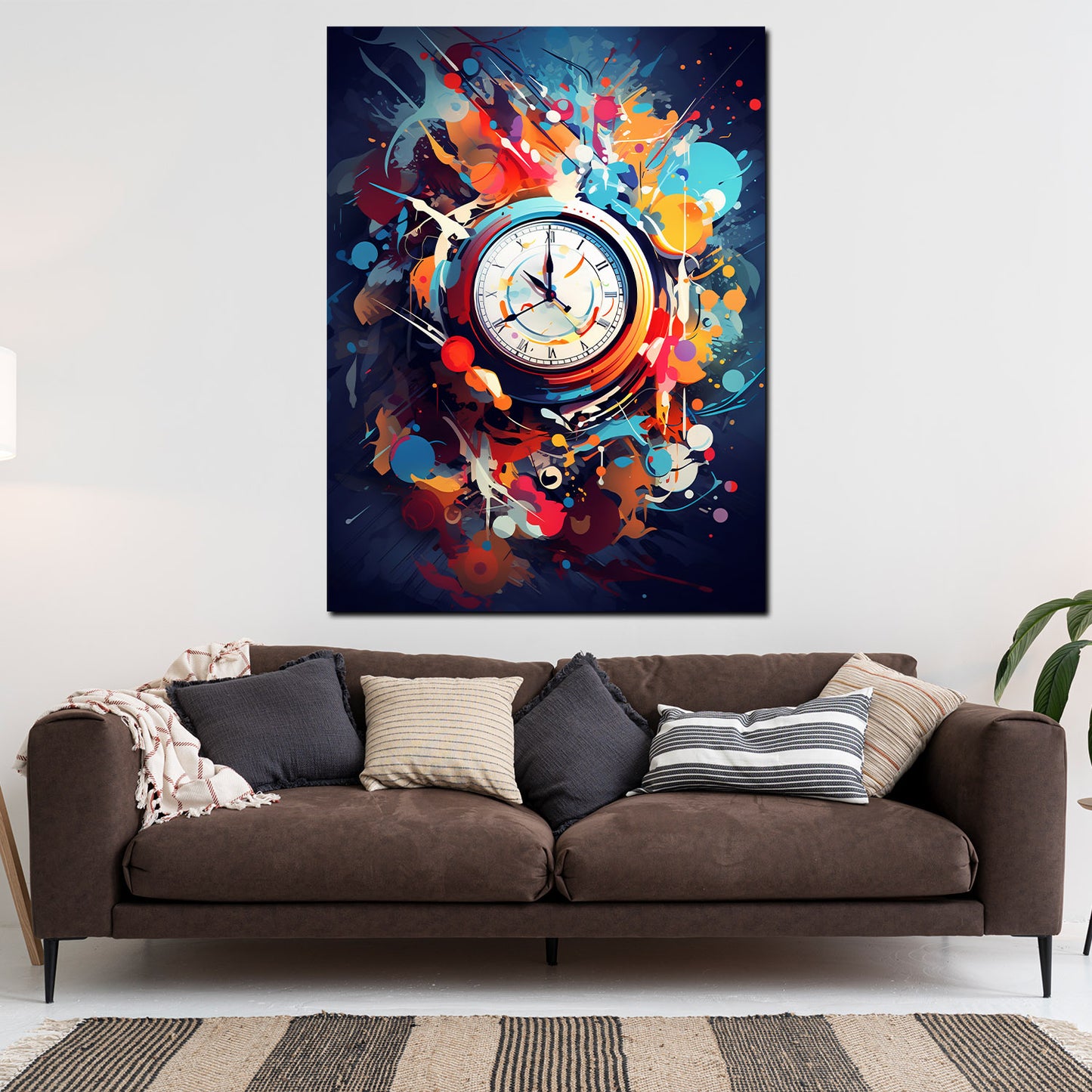 Wandbild Abstrakt Uhr Pop Art