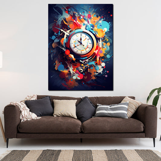 Wandbild Abstrakt Uhr Pop Art