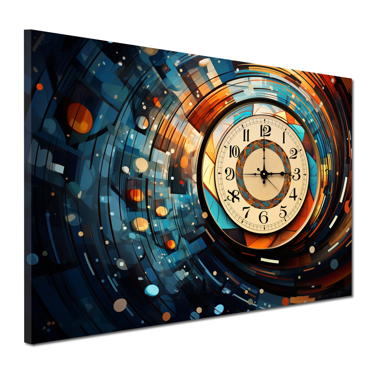 Wandbild Abstrakt Uhr Zeit dreht sich