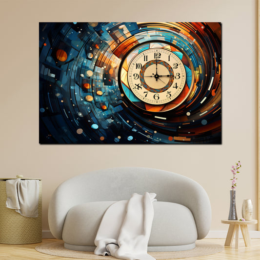 Wandbild Abstrakt Uhr Zeit dreht sich