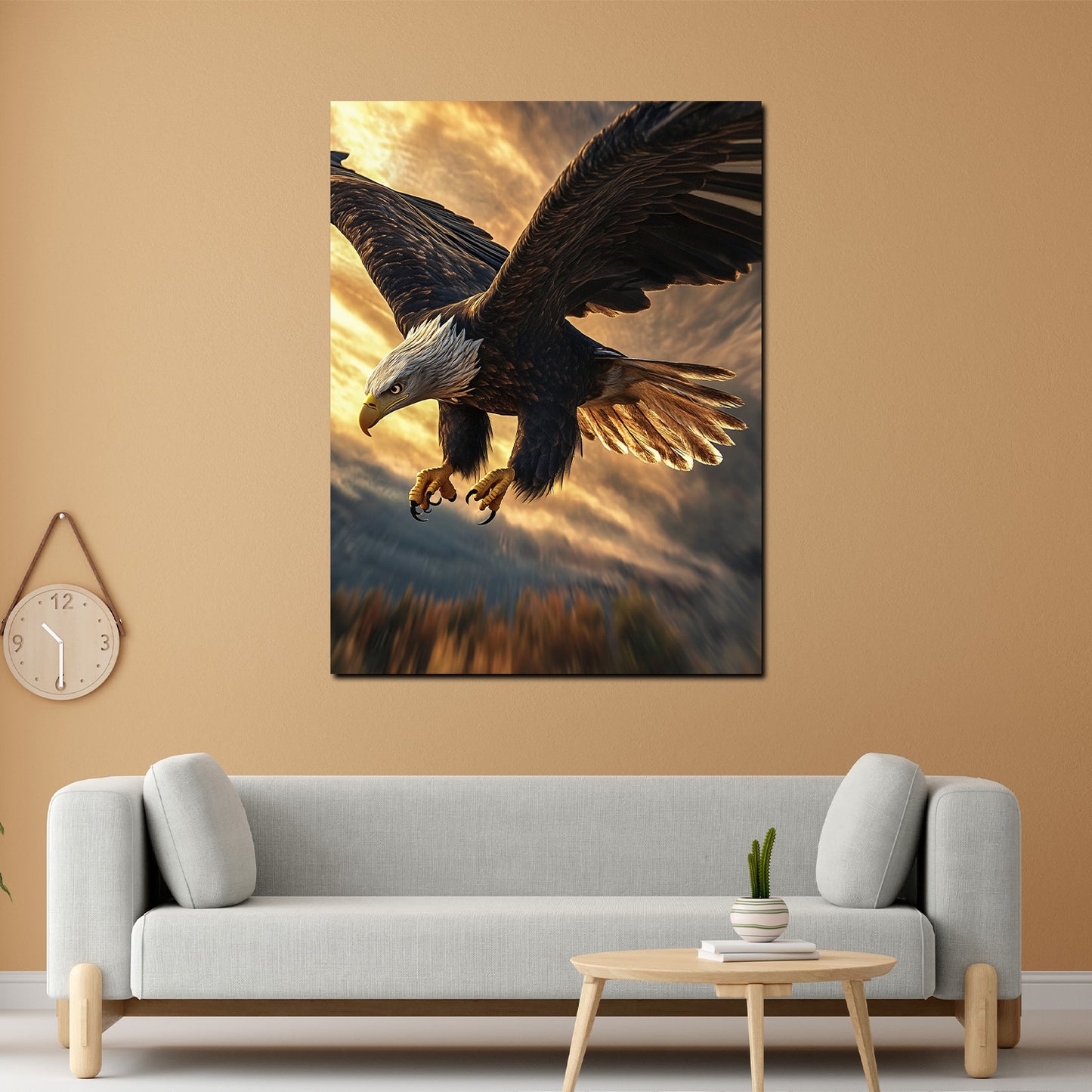 Wandbild Adler Flug Sonnenuntergang Freiheit Natur