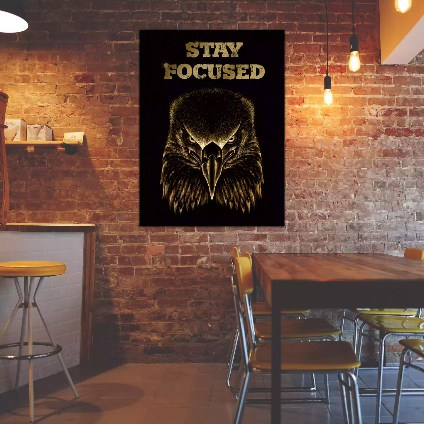 Wandbild Adler Zitat Motivation Fokus Stärke Inspiration