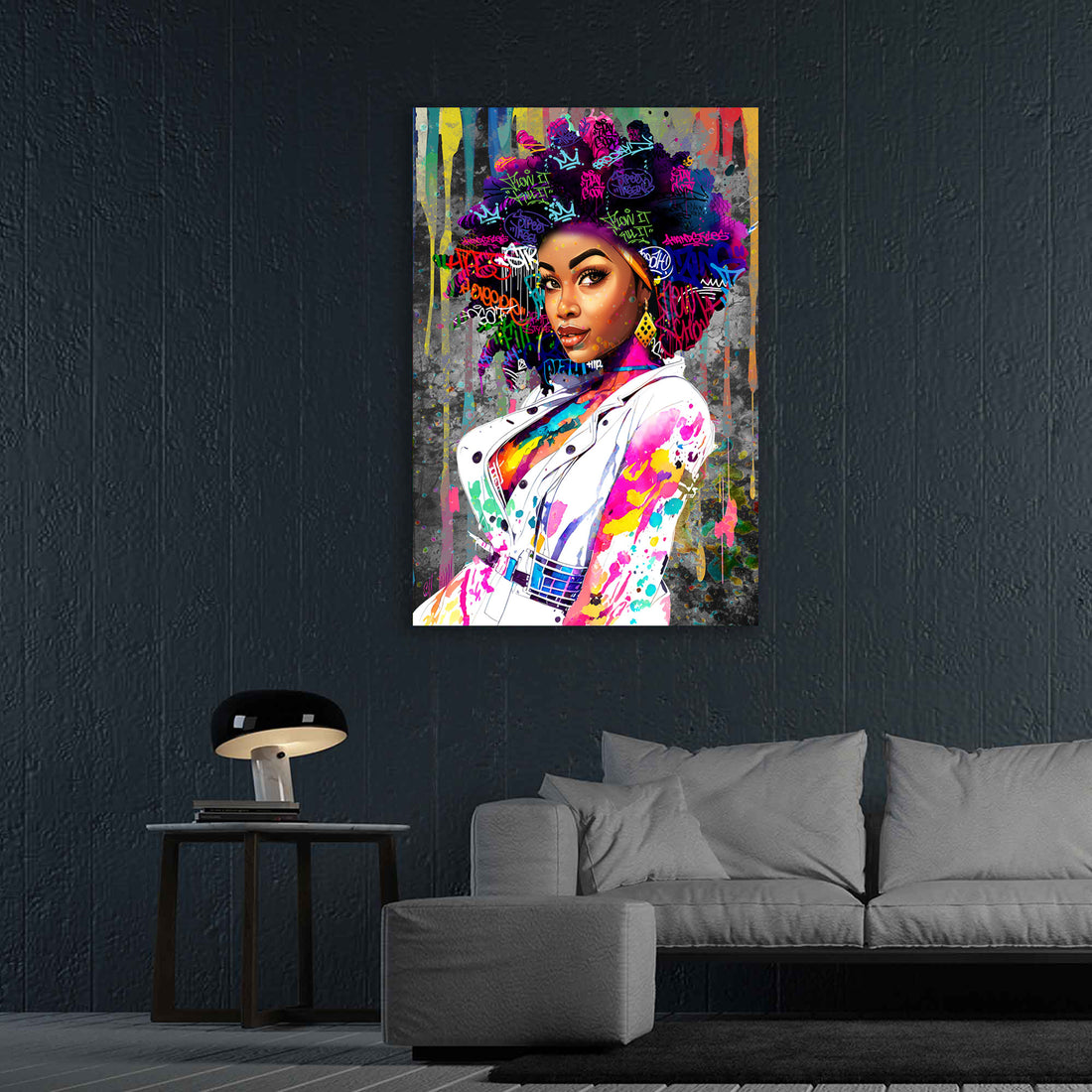 Wandbild African Lady Pop Art