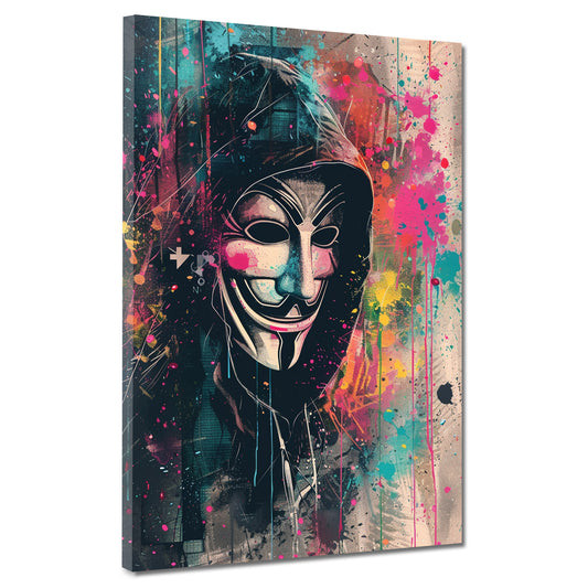 Anonymous Wandbild Maske Pop Art modern