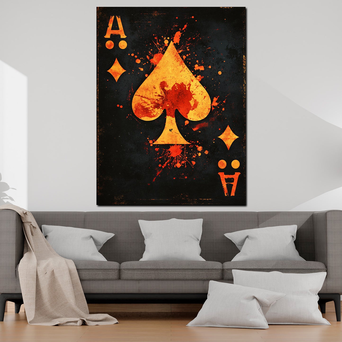 Wandbild Ass Karte Symbol Farbe modern