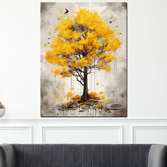Wandbild Baum im Herbst Natur modern Farbenspiel