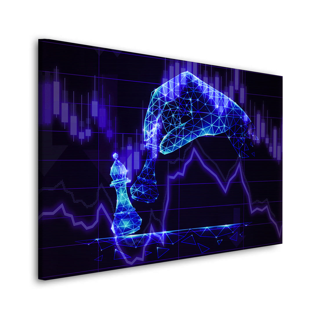 Wandbild Börse Trading Blue Edition, Büro
