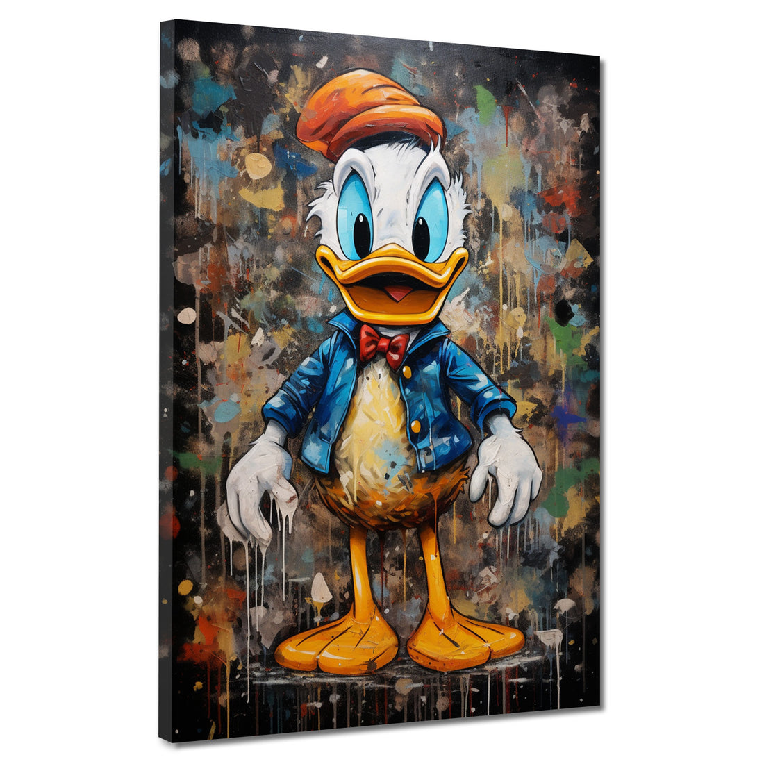 Wandbild Comic Duck abstrakt Pop Art Style