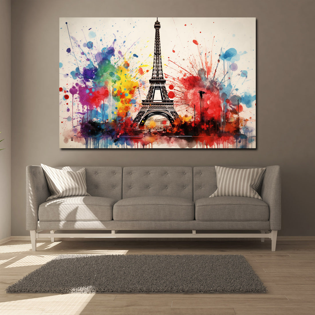 Wandbild Eiffelturm Abstract Splash Frankreich
