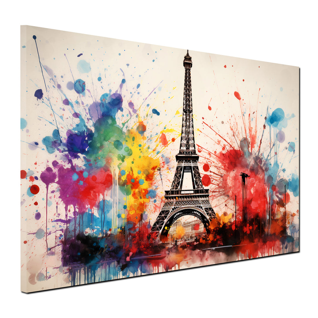 Wandbild Eiffelturm Abstract Splash Frankreich