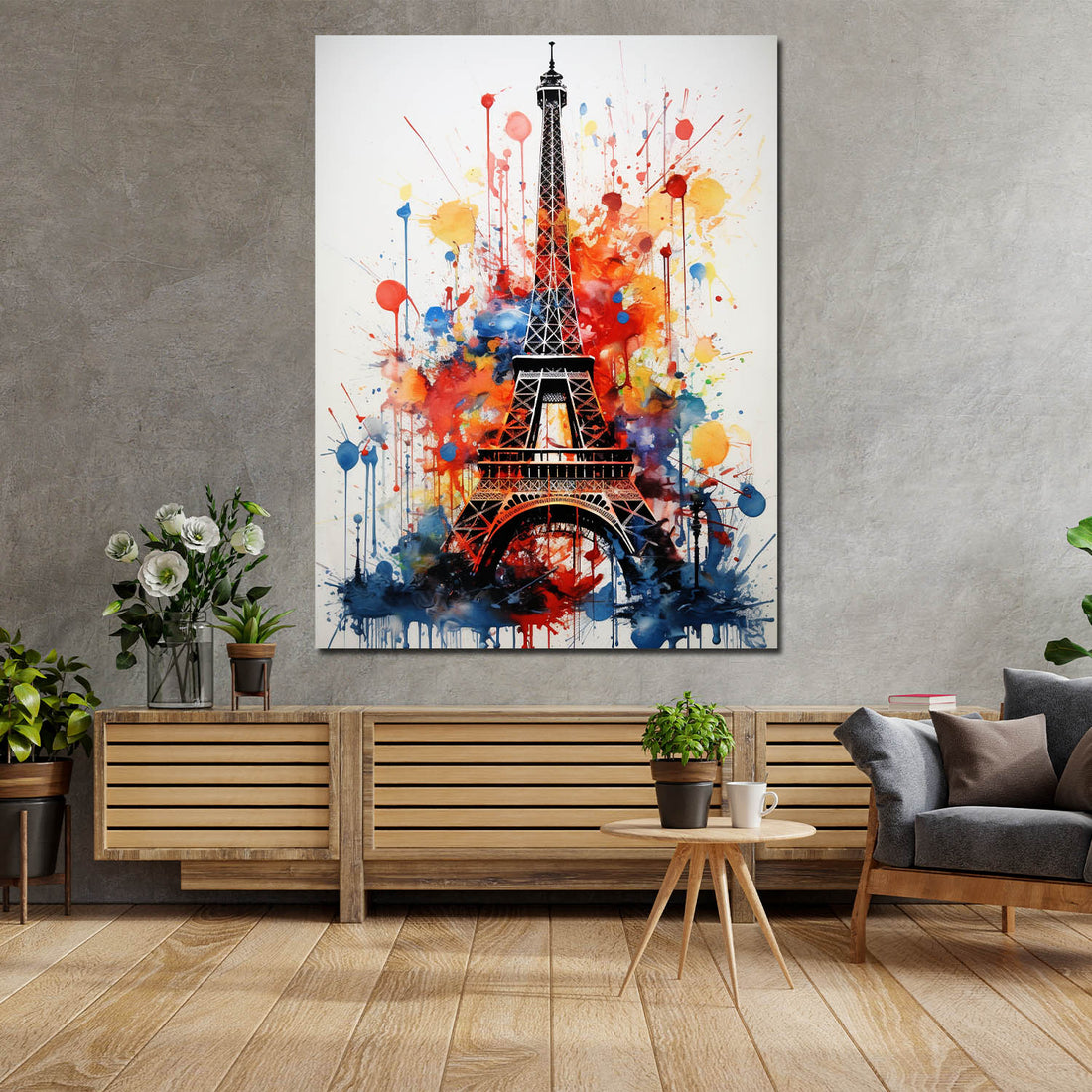 Wandbild Eiffelturm Pop Art Splash Edition