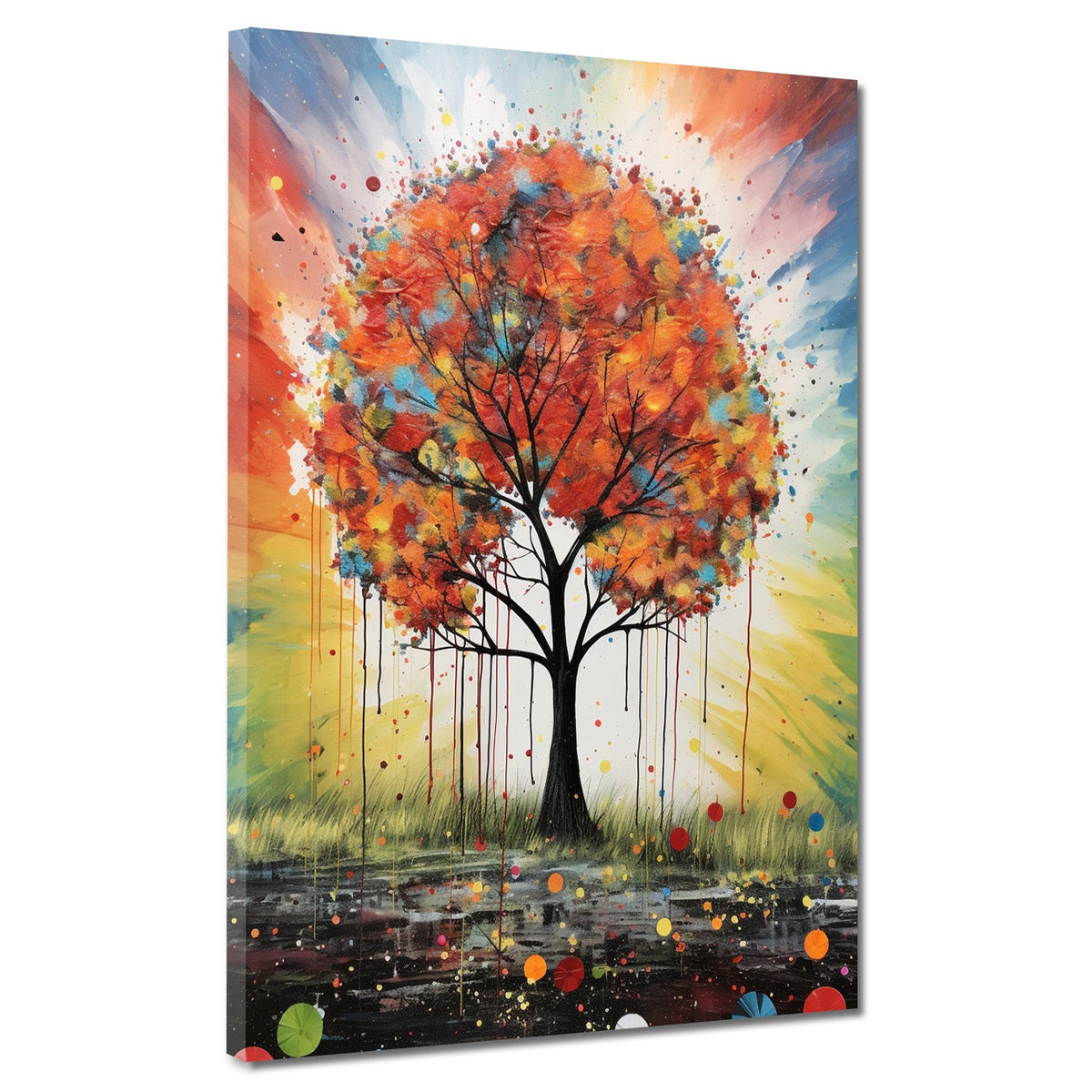 Leuchtender Herbstbaum – Wandbild