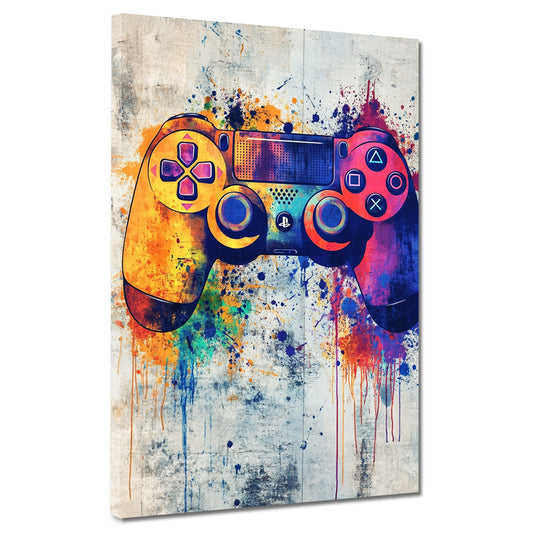 Wandbild Game Controller Pop Art bunt modern