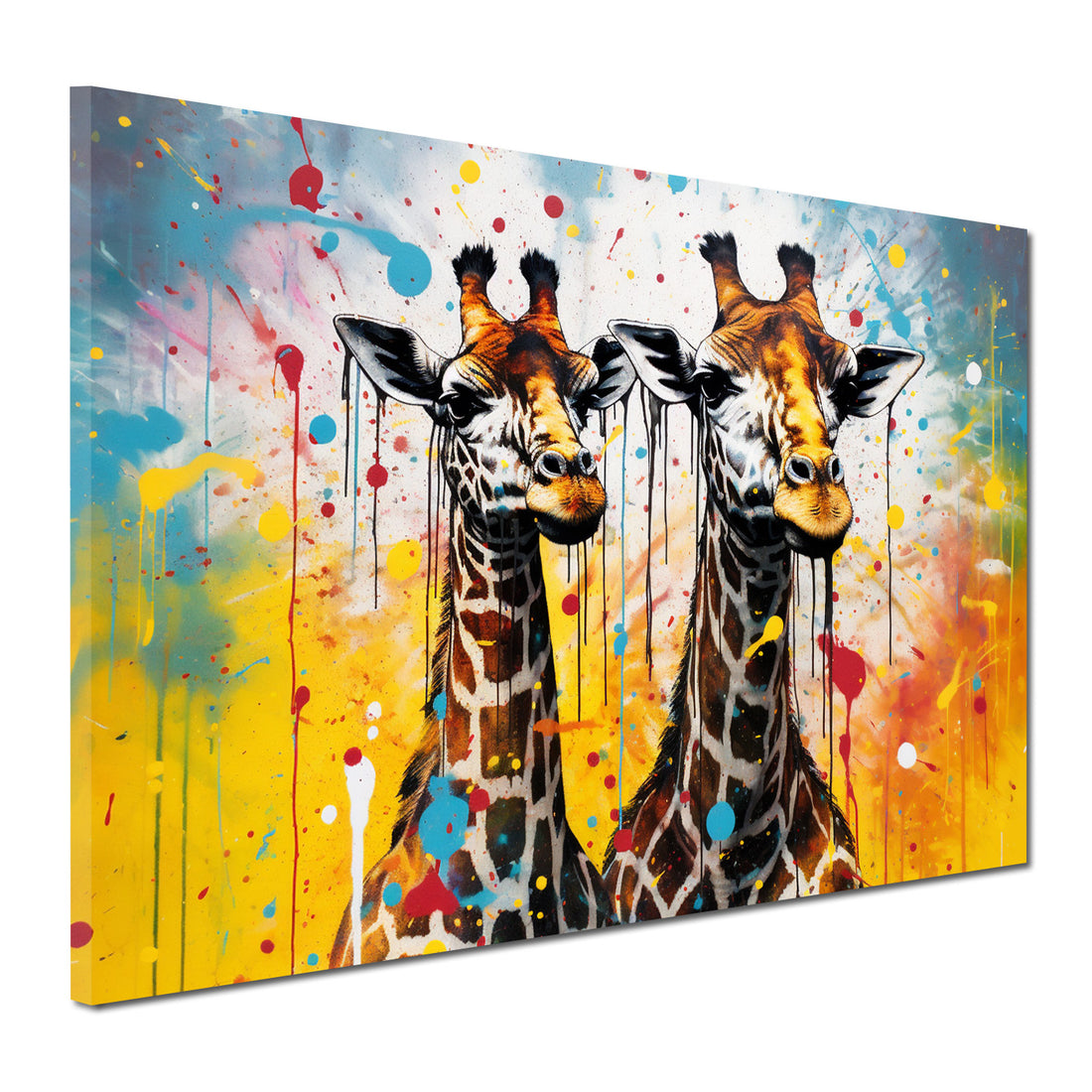 Wandbild Giraffen abstrakt Pop Art Style
