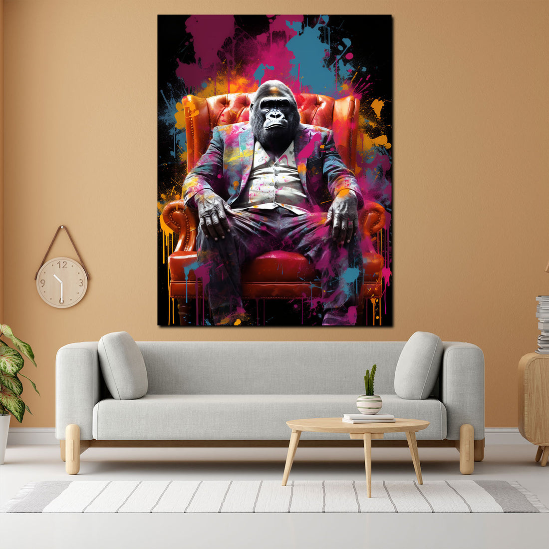 Wandbild Gorilla im Anzug