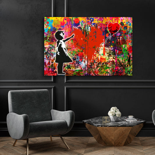 Graffiti Street Art Mädchen Wandbild