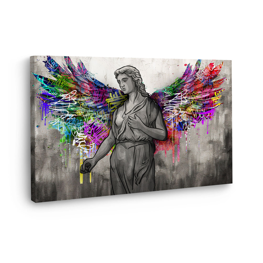 Wandbild Graffiti Street Art Engel mit Flügeln