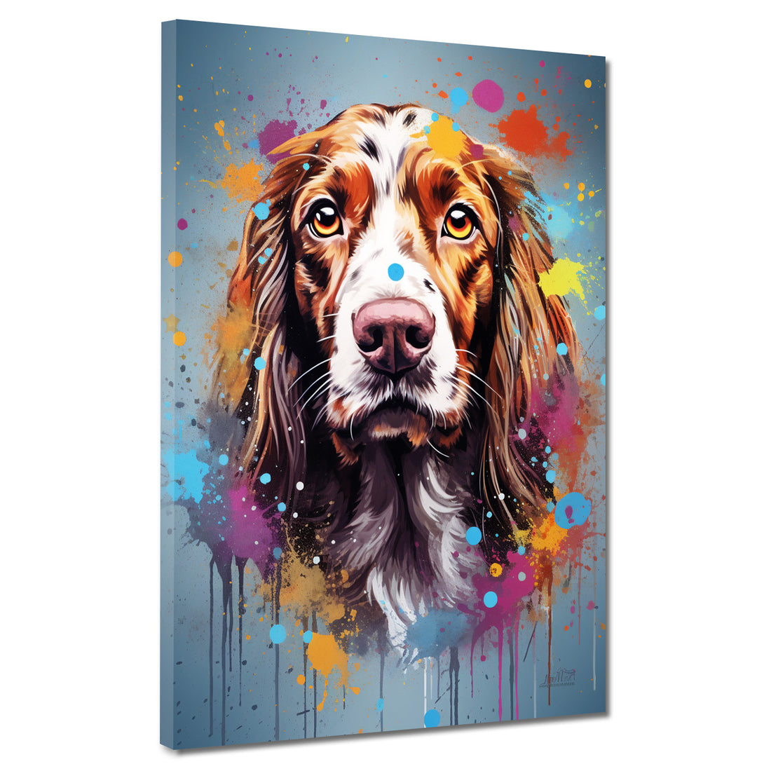 Wandbild Hund Cocker Spaniel Pop Art
