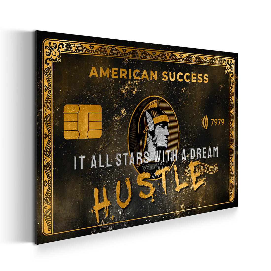 Wandbild Success Motivation Hustle Card