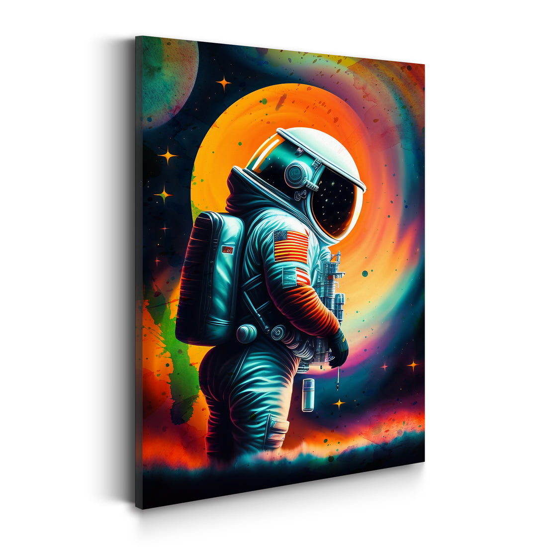Wandbild Astronaut Abstract Colour