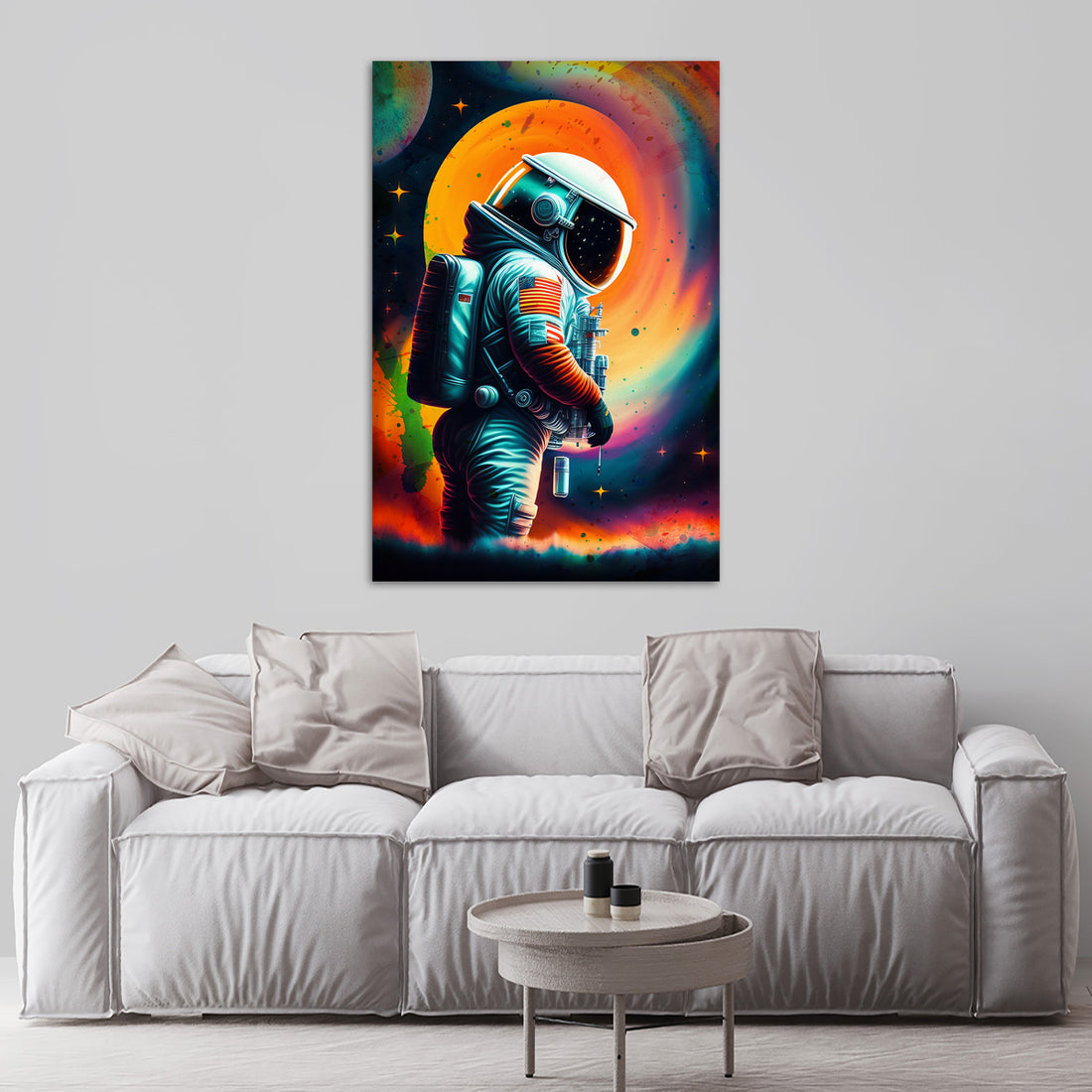 Wandbild Astronaut Abstract Colour