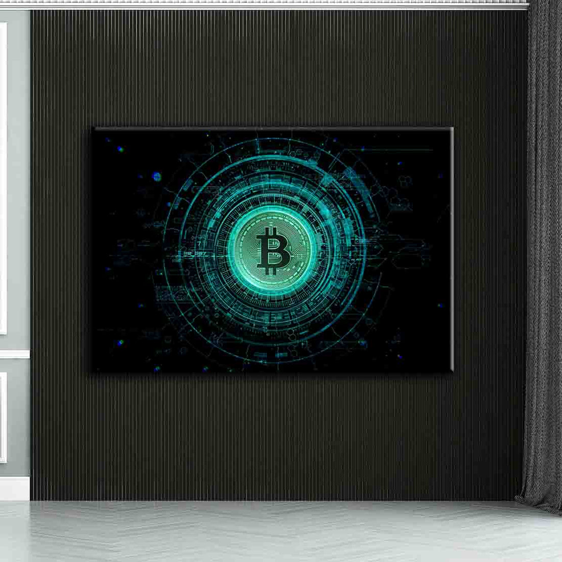 Wandbild  Bitcoin Dark Style, Trading &amp; Börse