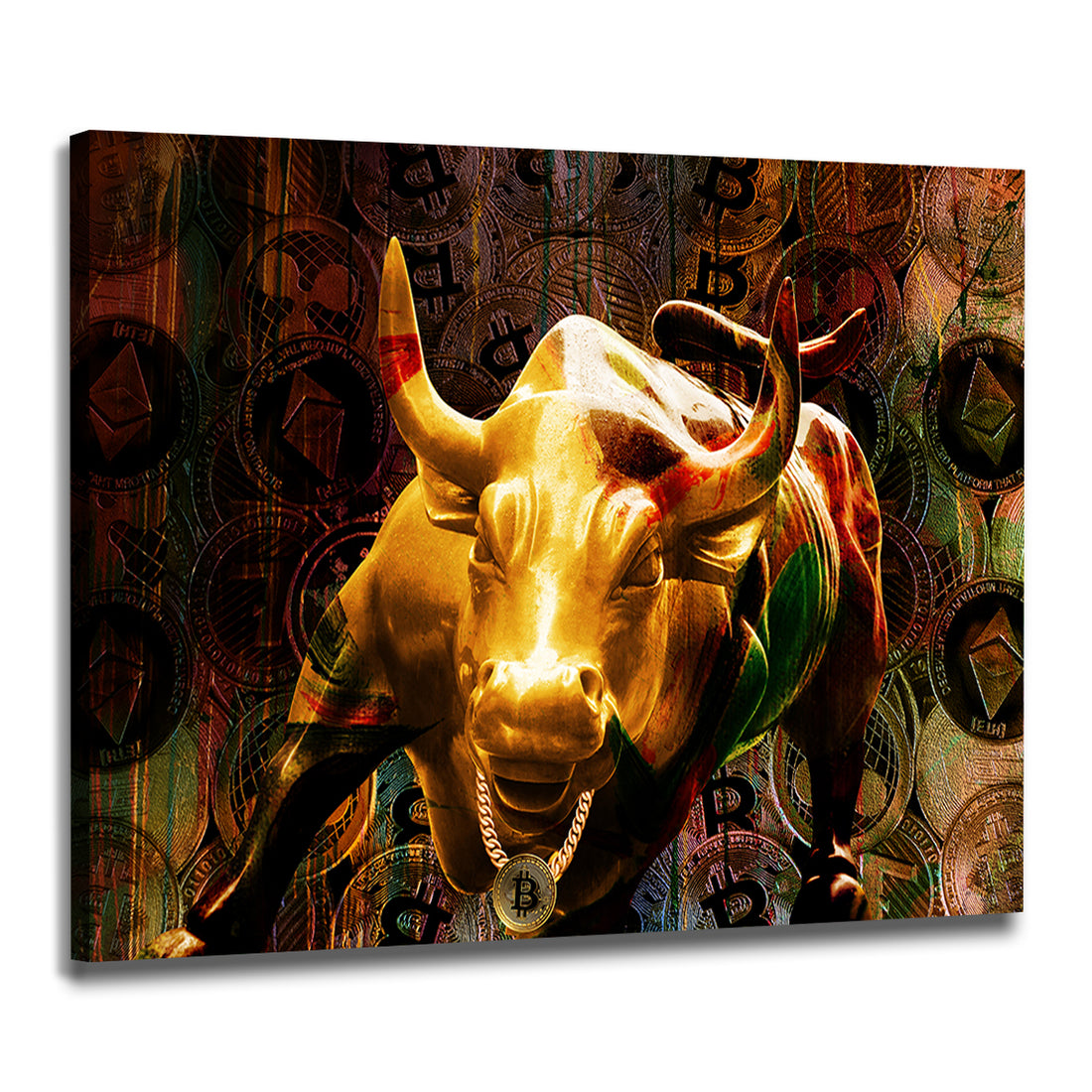 Wandbild Börse Pop Art Trading Bull