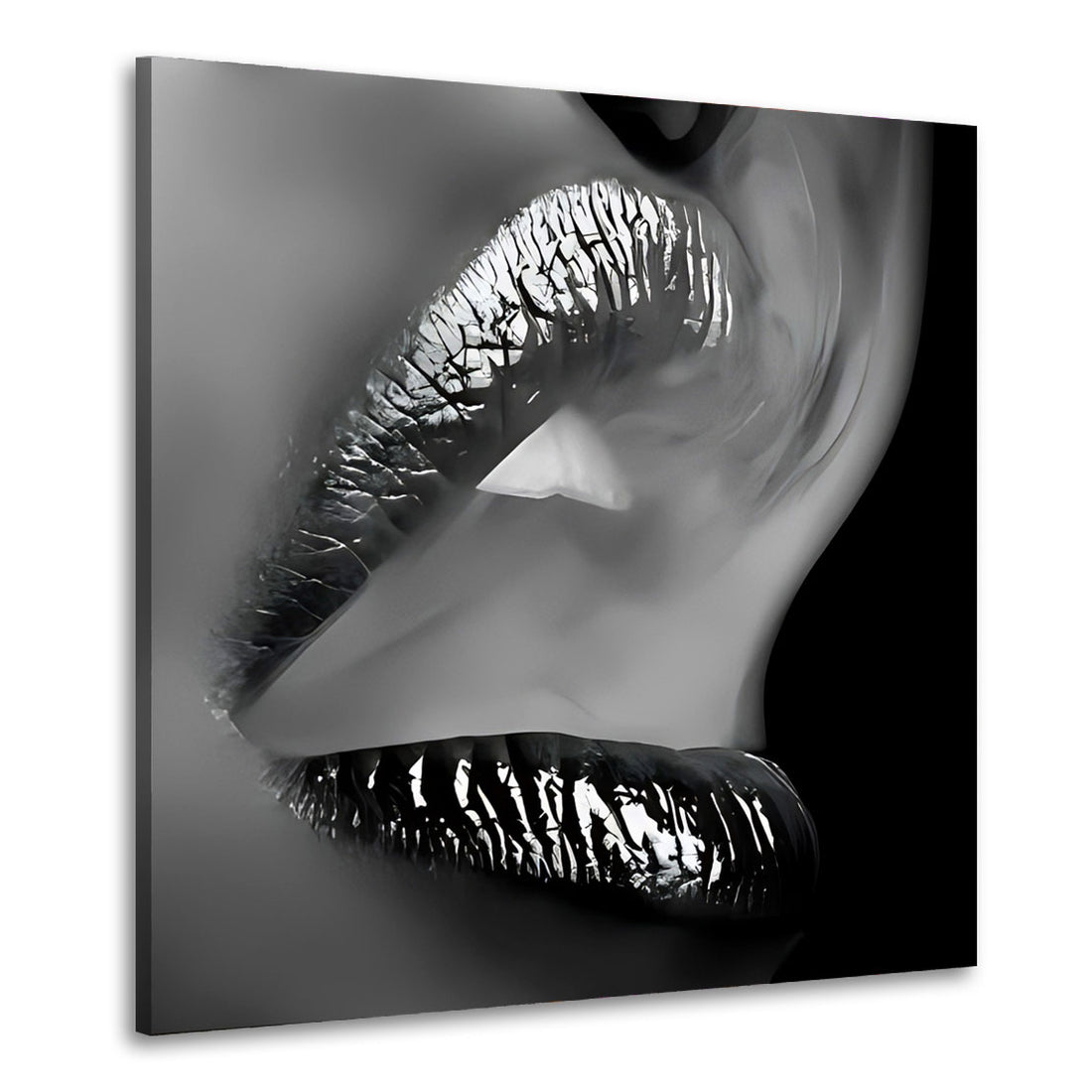 Wandbild Frau Silver Lips