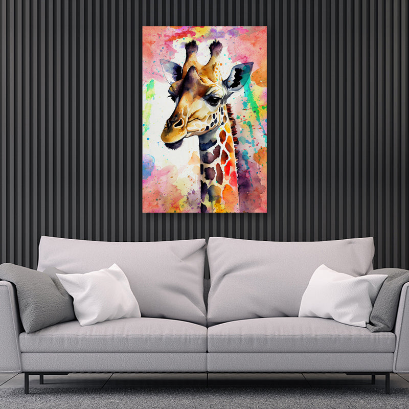 Wandbild Giraffe Abstract Colour