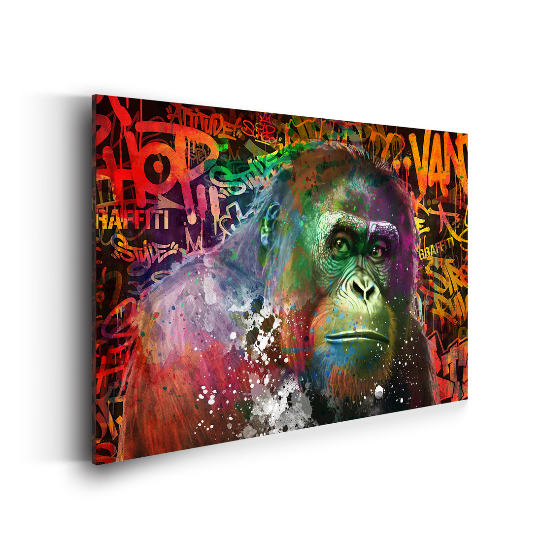 Wandbild Gorilla Street Art Colour