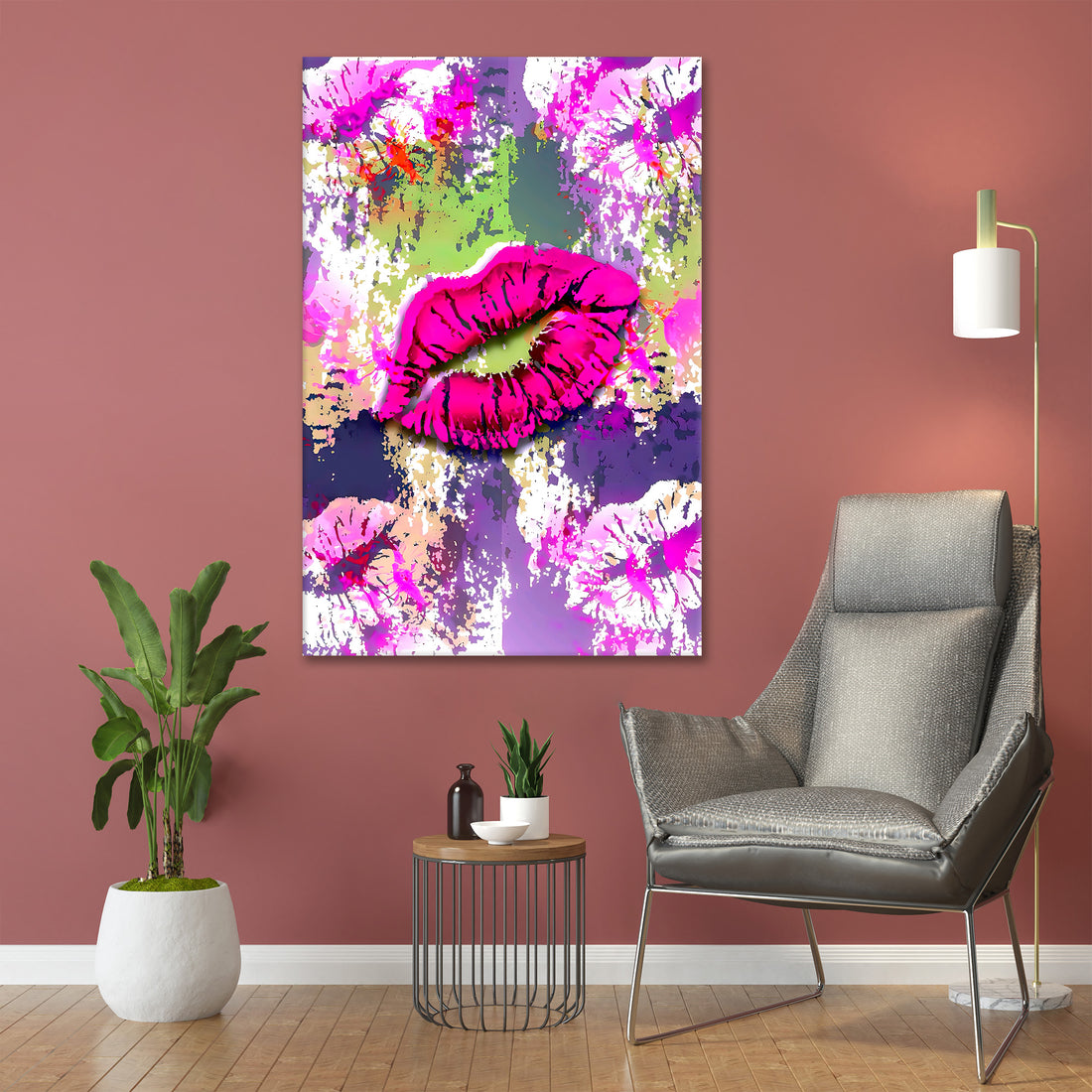 Wandbild Kiss Colour Pop Art