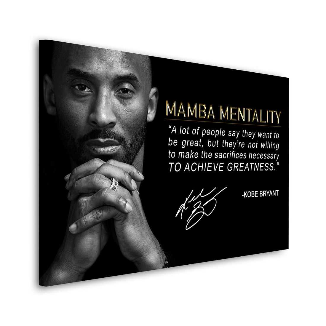 Wandbild Mantra Motivation Mamba Mentalität Greatness