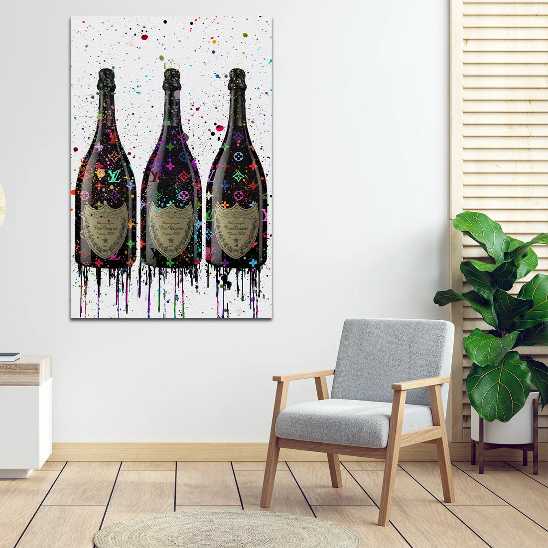 Wandbild Flaschen Pop Art Luxus &amp; Lifestyle