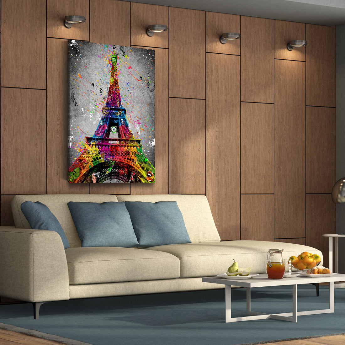 Wandbild Street Art Eiffelturm, Paris