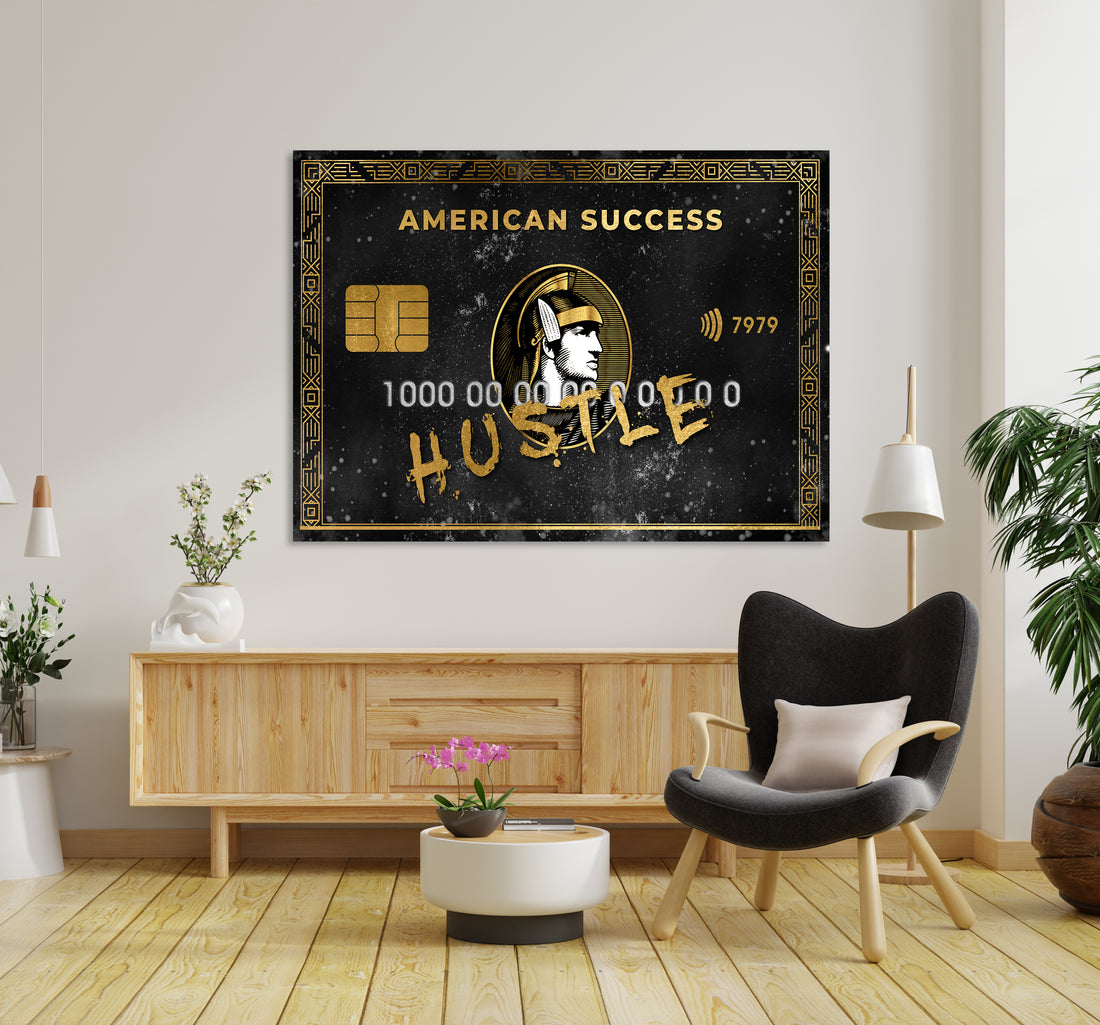 Wandbild Success Card, Motivation, Geld &amp; Erfolg