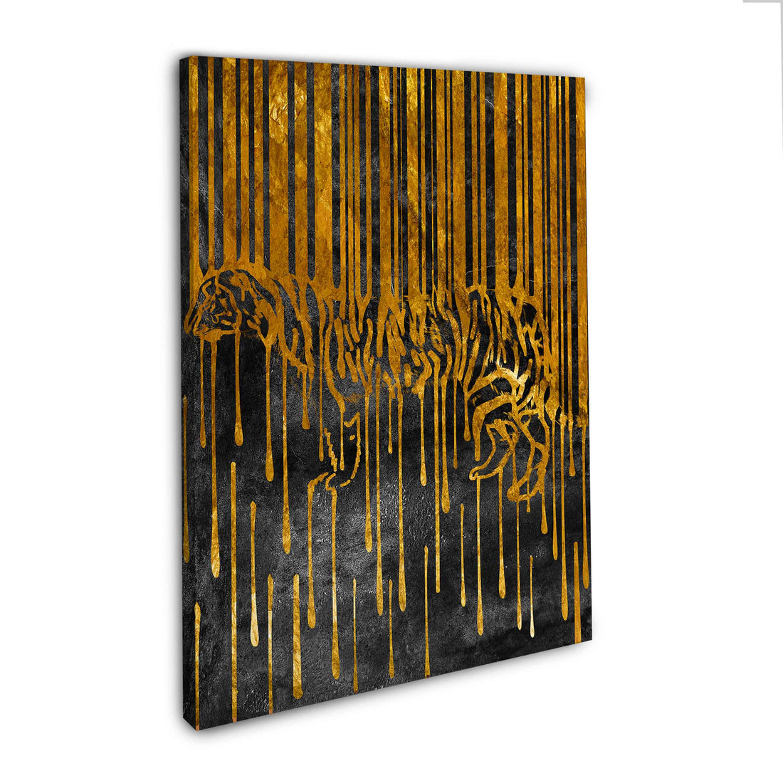 Wandbild Tiger Abstract Gold Style