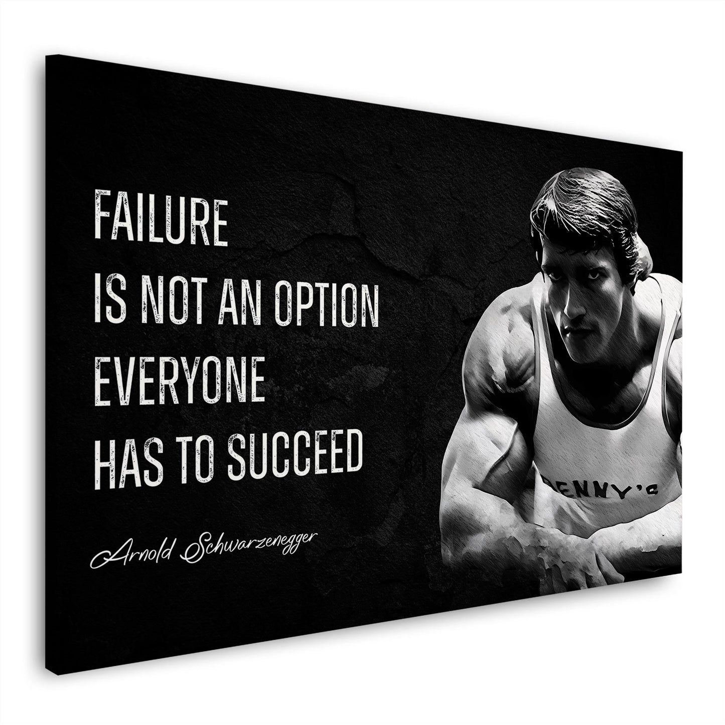 Arnold Style Zitat Motivation Success Bodybuilder Wandbild