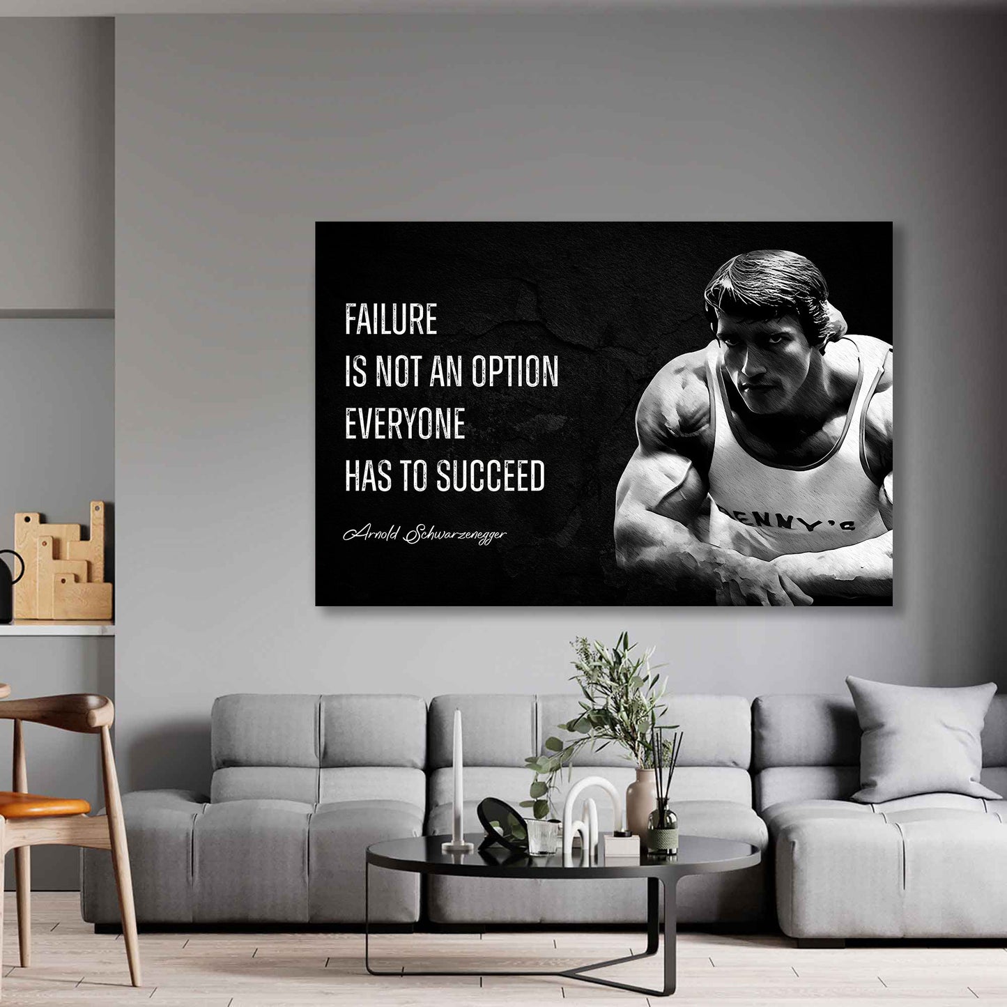 Arnold Style Zitat Motivation Success Bodybuilder Wandbild
