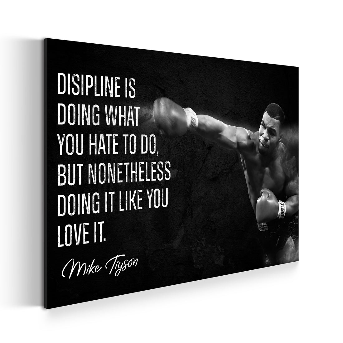Wandbild Zitat Motivation Iron Fist Boxer