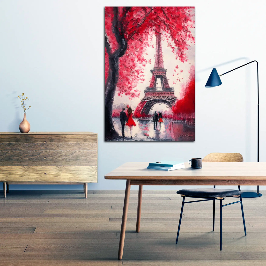 Wandbild abstrakt Painting Red Style, Paris