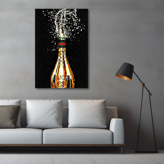 Flasche Luxus Champagne Wandbild