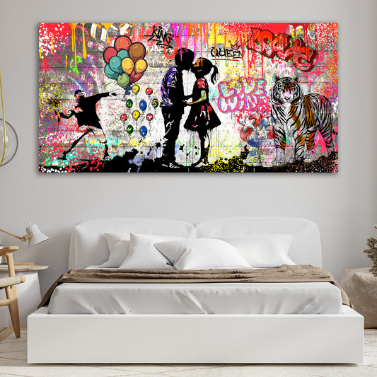 Pop Art Street Art Graffiti Rebell Wandbild